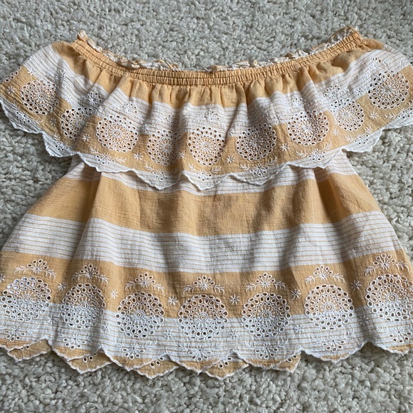 American Eagle Striped Off the Shoulder Top - Picture 6 of 6